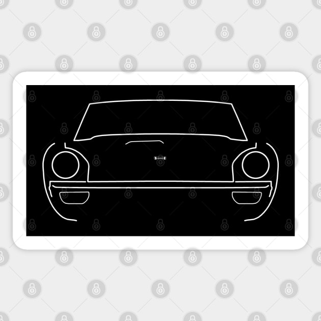 Jensen Healey 1970s classic sports car white outline graphic Sticker by soitwouldseem